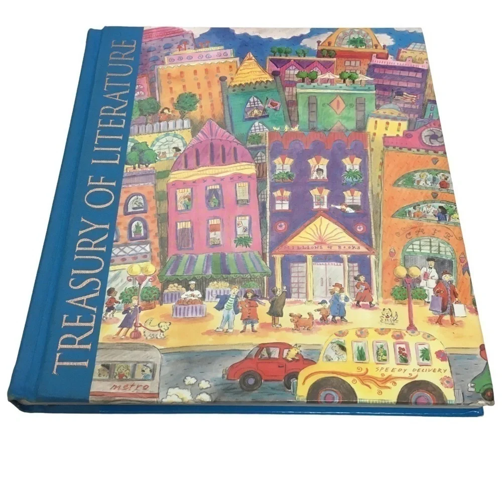 VINTAGE 1996 Book Treasury of Literature Sidewalks Sing Homeschooling Classroom